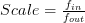 Scaling factor equation.