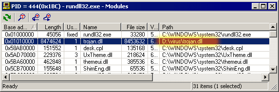 Task Manager Extension: Process Module List