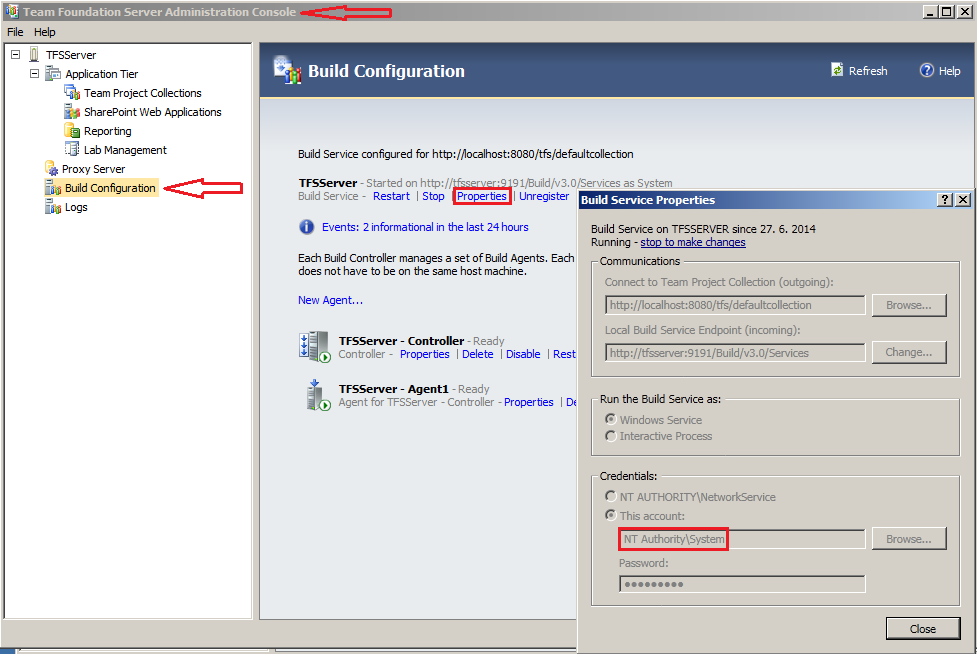 Server configuration