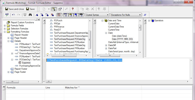 Suppress field in Crystal Reports - CodeProject