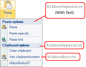WinFormsRibbon/ribbondropdown.gif