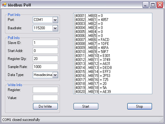 modbus rtu example