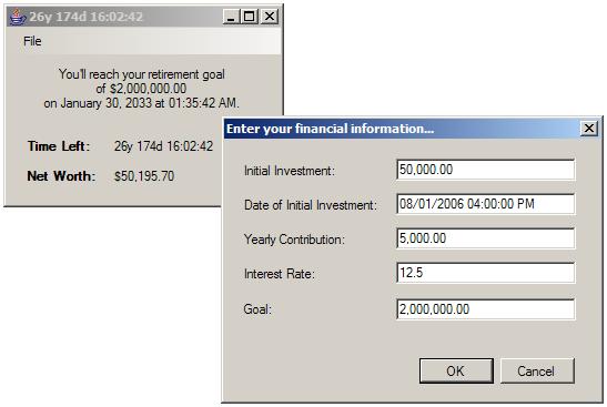 Retirement Countdown application image