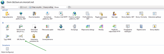 URL Rewrite module in IIS Manager... Click to enlarge...