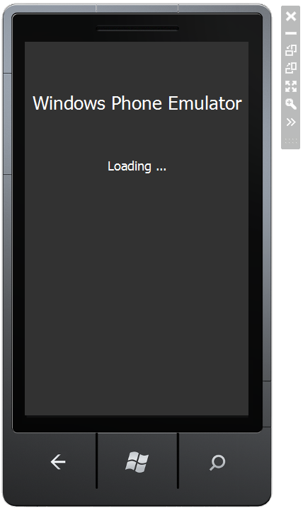 Windows Phone Emulator loading