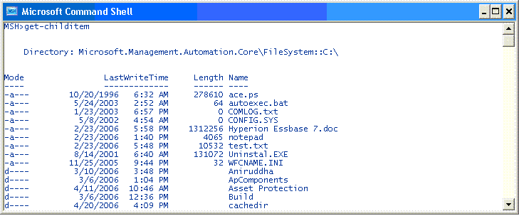 Sample screenshot