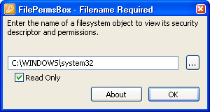 Filepermsbox. A program to view the security descriptor of a file