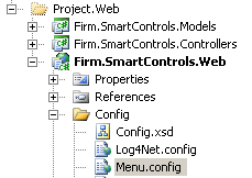 Menu.config file location