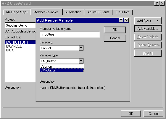 subclassing the control