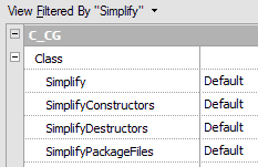 screenshot Simplify properties