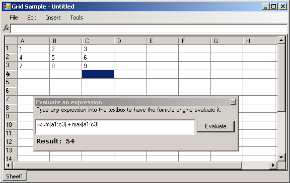 Using the engine to evaluate an expression